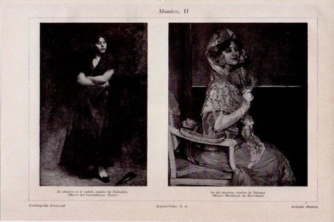 LAMINA V13387: La dama del abanico, por Zuloaga