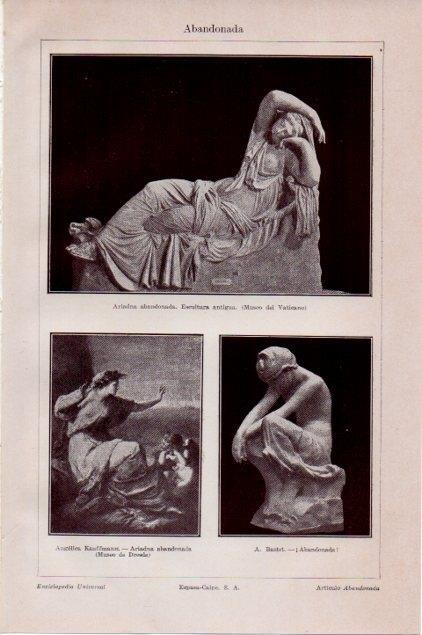 LAMINA V13383: Ariadna abandonada escultura antigua