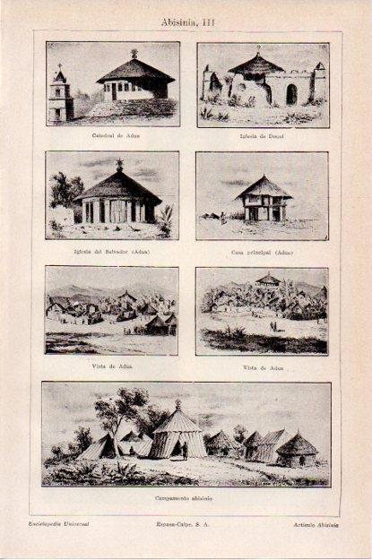 LAMINA V13431: Casas de Abisinia
