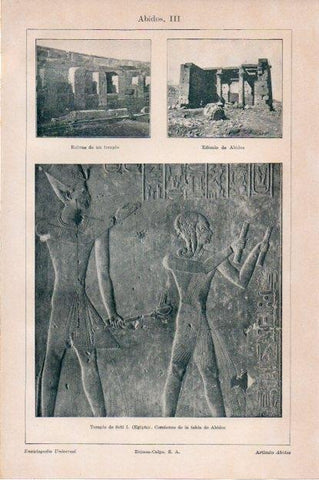 LAMINA V13425: Vistas de Abidos, Egipto