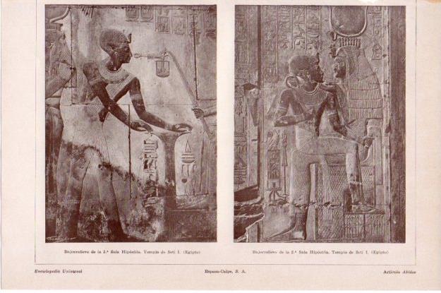 LAMINA V13424: Relieves Sala Hipostila del Templo de Seti I