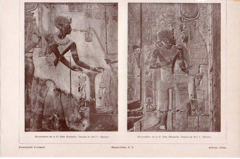 LAMINA V13424: Relieves Sala Hipostila del Templo de Seti I