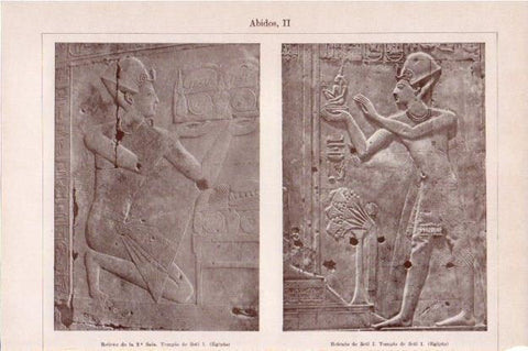 LAMINA V13423: Relieves del Templo de Seti I, Egipto