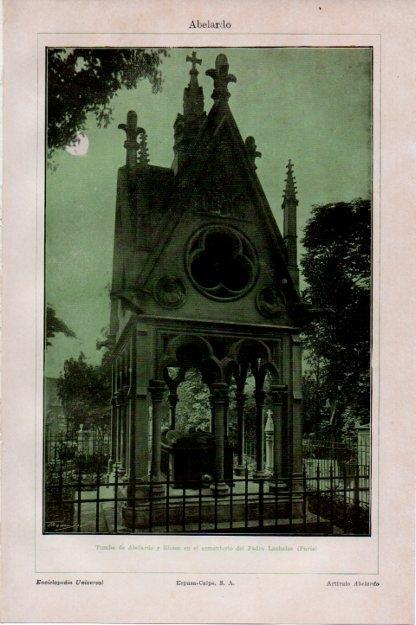 LAMINA V13413: Tumba de Abelardo y Eloisa, cementerio de Paris