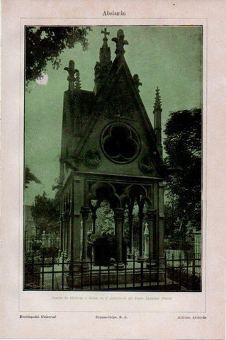 LAMINA V13413: Tumba de Abelardo y Eloisa, cementerio de Paris