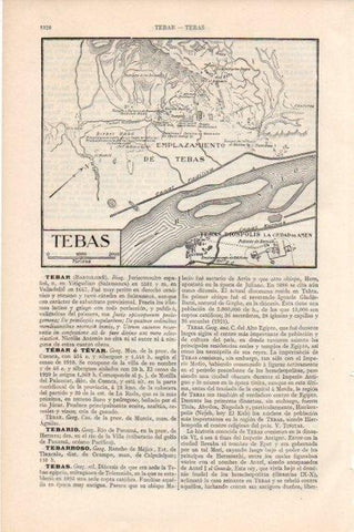 LAMINA V13324: Plano de la antigua Tebas