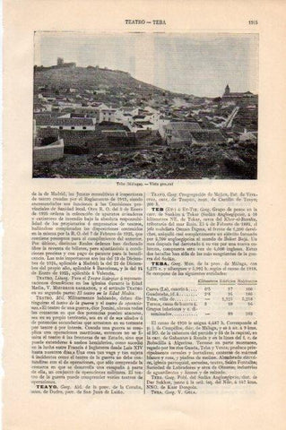 LAMINA V13323: Vista general de Teba, Malaga