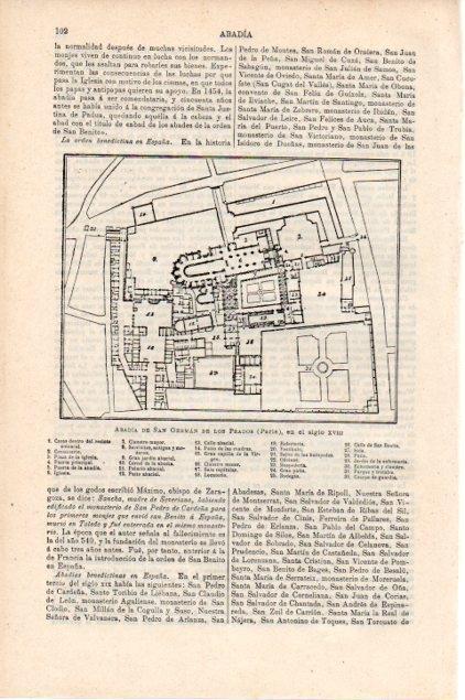 LAMINA V13372: Planta Abadia de San German de los Prados, Paris