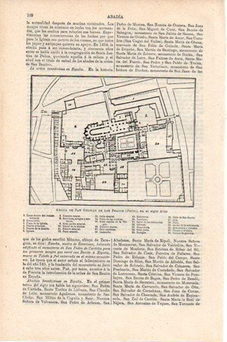LAMINA V13372: Planta Abadia de San German de los Prados, Paris