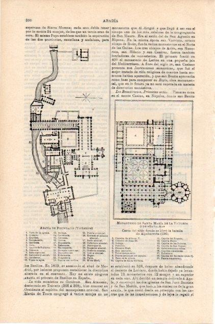 LAMINA V13371: Plantas de las Abadias de Fountains y del Batalha