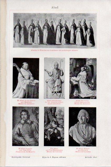 LAMINA V13367: Retratos de diferentes Abades