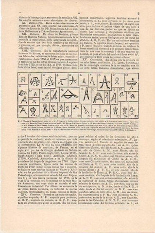 LAMINA V13360: Marcas con la letra A