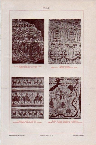 LAMINA V13357: Tejidos de diferentes siglos