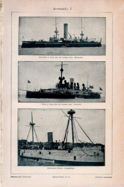 LAMINA V13528: Acorazados Eversetn, Wien y Almirante Brown