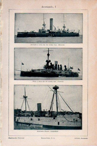 LAMINA V13528: Acorazados Eversetn, Wien y Almirante Brown