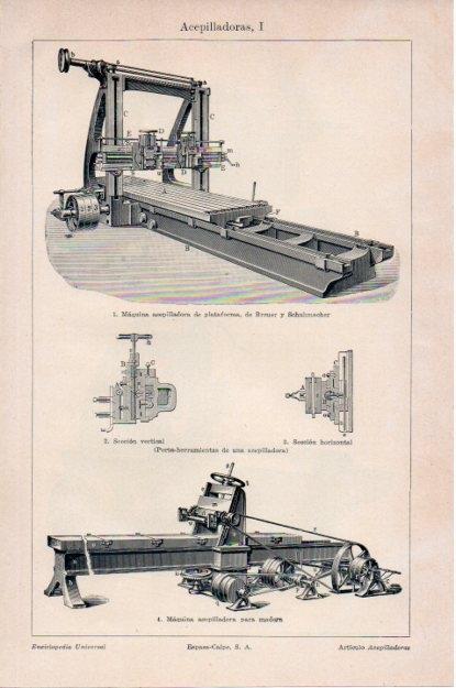 LAMINA V13501: Acepilladora de Breuer y Schuhmacher
