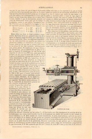 LAMINA V13500: Acepilladora de columna