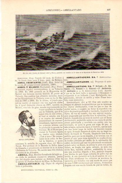 LAMINA V13455: En alta mar, por Salvador Abril y Blasco