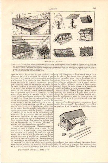 LAMINA V13452: Abrigos para plantas