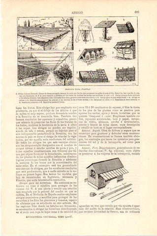 LAMINA V13452: Abrigos para plantas