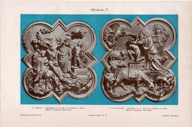 LAMINA V13446: Abraham por Brunelleschi y Ghiberti