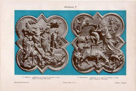 LAMINA V13446: Abraham por Brunelleschi y Ghiberti