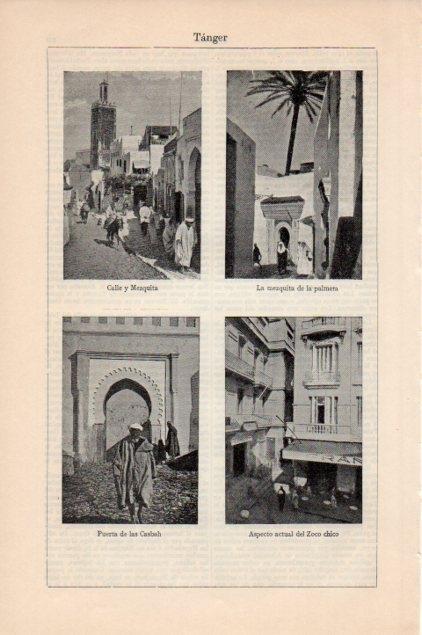 LAMINA V13137: Mezquita, Zoco chico y puerta de las Casbah en Tanger
