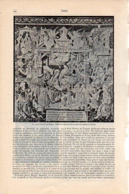 LAMINA V13174: La Adoracion de los Magos tapiz de Reims