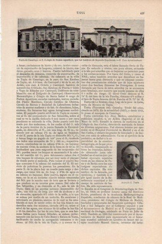 LAMINA V13166:Colegio Padres Agustinos y Ayuntamiento de Tapia de Casariego