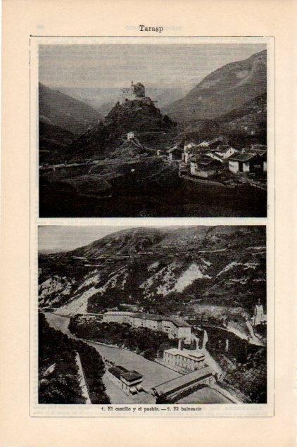 LAMINA V13192: Castillo y balneario de Tarasp, Suiza