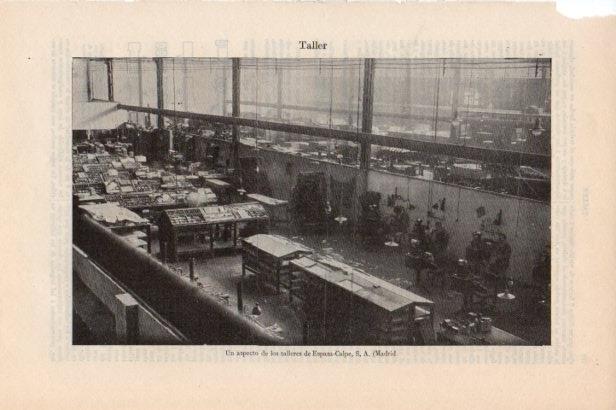 LAMINA V13097: Taller de Espasa Calpe en Madrid