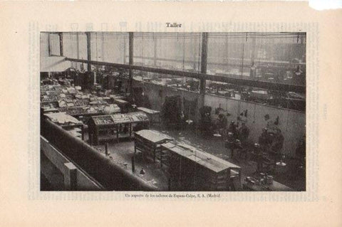 LAMINA V13097: Taller de Espasa Calpe en Madrid