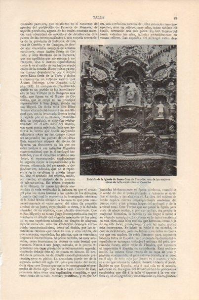 LAMINA V13089: Retablo de la iglesia de Santa Cruz de Tenerife