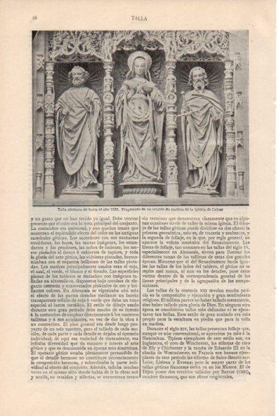 LAMINA V13087: Retablo de la iglesia de Calcar