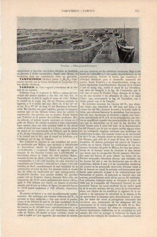 LAMINA V13125: Puerto de Tampico, Mejico