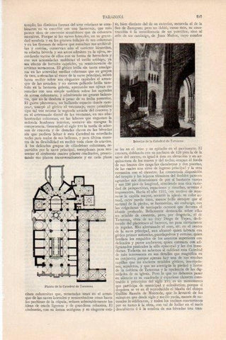 LAMINA V13194: Interior de la Catedral de Tarazona