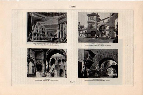 LAMINA V13281: Decoraciones de teatro