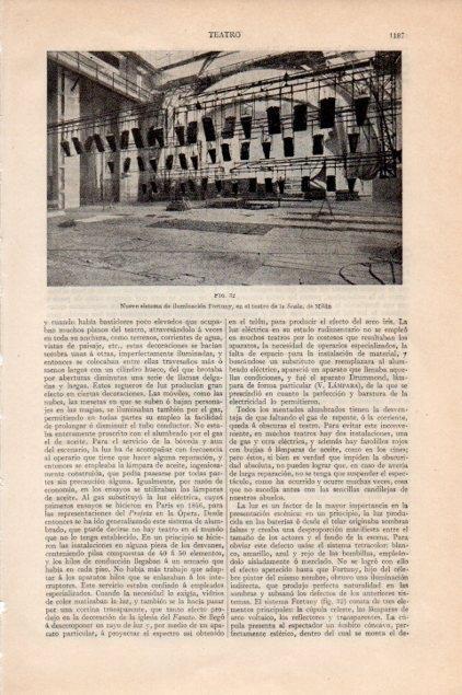 LAMINA V13280: Sistema de iluminacion Fortuny para la Scala de Milan
