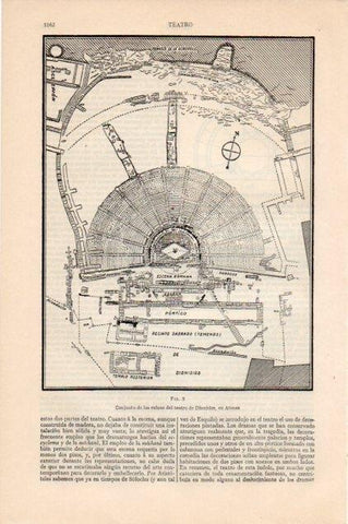 LAMINA V13275: Plano del teatro de Dionisios en Atenas