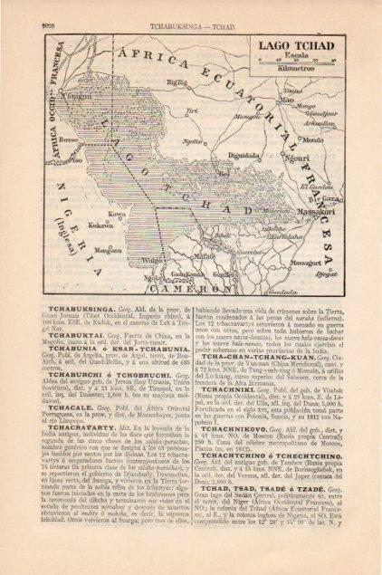LAMINA V13260: Mapa del lago Tchad