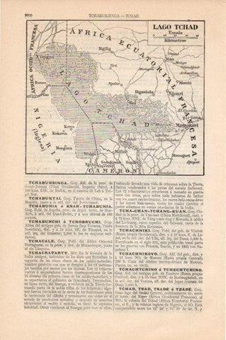 LAMINA V13260: Mapa del lago Tchad