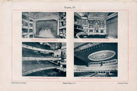 LAMINA V13306: Teatro Drury de Londres y Marmorhaus de Berlin