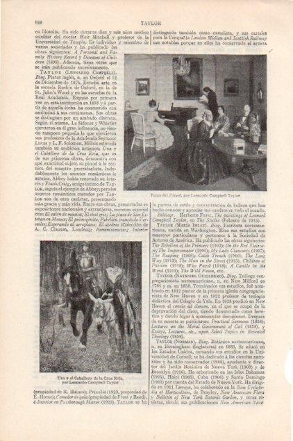 LAMINA V13255: Obras por L. Campbell Taylor