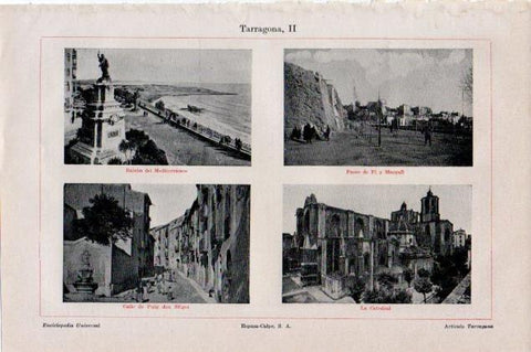 LAMINA V13215: Vistas varias de Tarragona