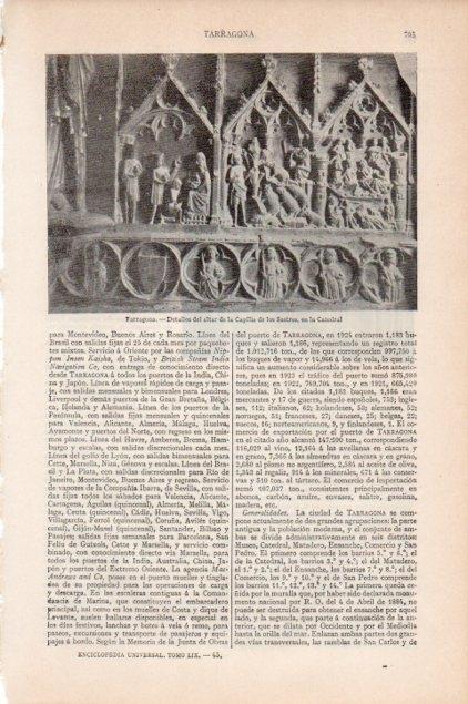 LAMINA V13213: Detalle de la Capilla de los Sastres en Tarragona