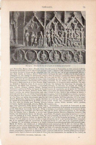 LAMINA V13213: Detalle de la Capilla de los Sastres en Tarragona