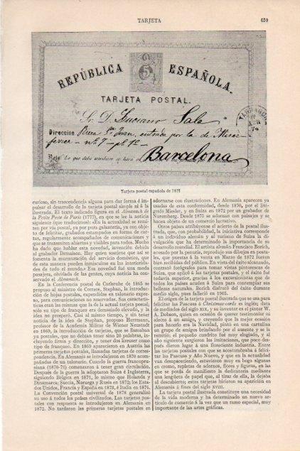 LAMINA V13203: Tarjeta postal de España de 1871
