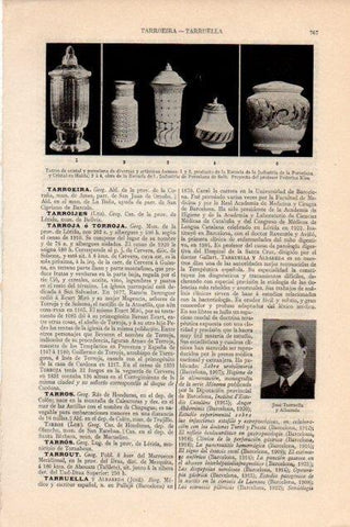 LAMINA V13226: Tarros de cristal y porcelana