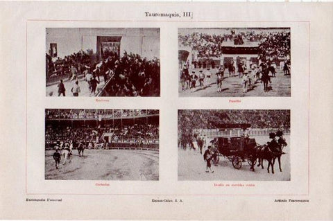LAMINA V13249: Tauromaquia encierro paseillo cortesias y desfile