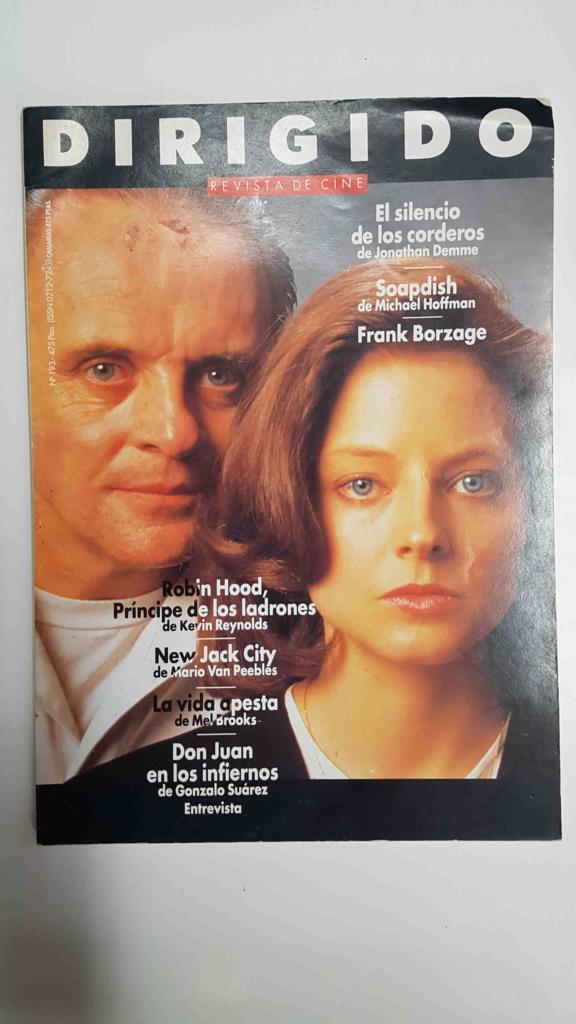 Revista Cine: Dirigido por num 193, julio-agosto 1991. Portada: El Silencio de los Corderos